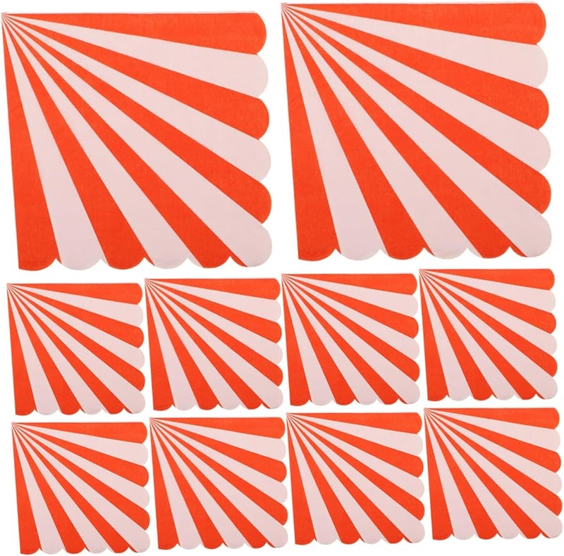 Beaupretty 16 Pack Striped Cocktail Napkins Soft Absorbent Paper Guest Towels for Weddings Parties - Image 1